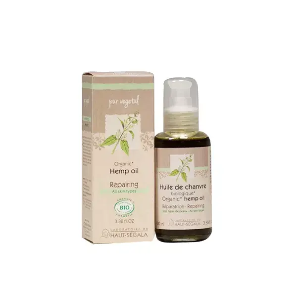 Óleo vegetal de cânhamo virgem orgânico Haut-Ségala 100ml