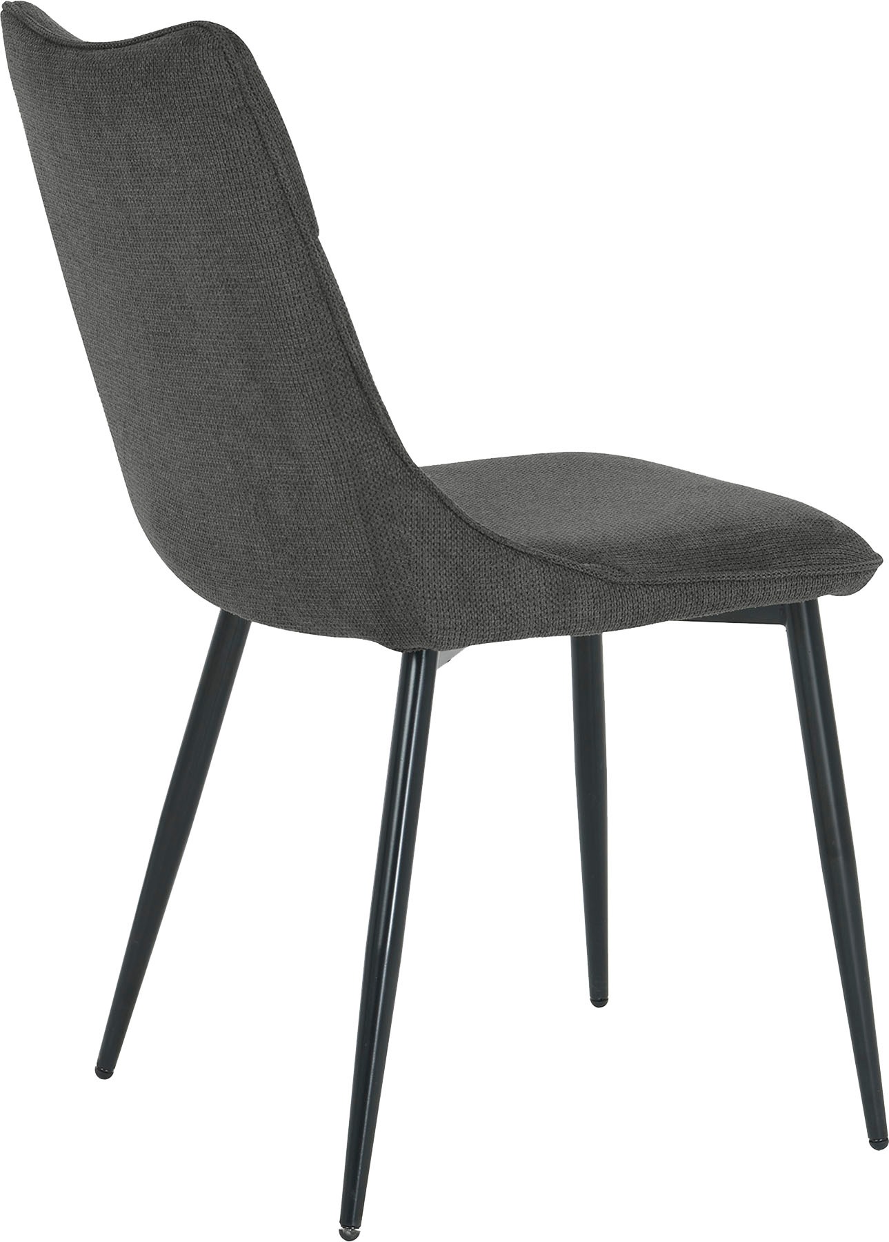 byLIVING Esszimmerstuhl »Carlo« (Set) 2 Stk.Gestell Metall schwarz, Küchenstuhl, Webstoffbezug, diverse Farben