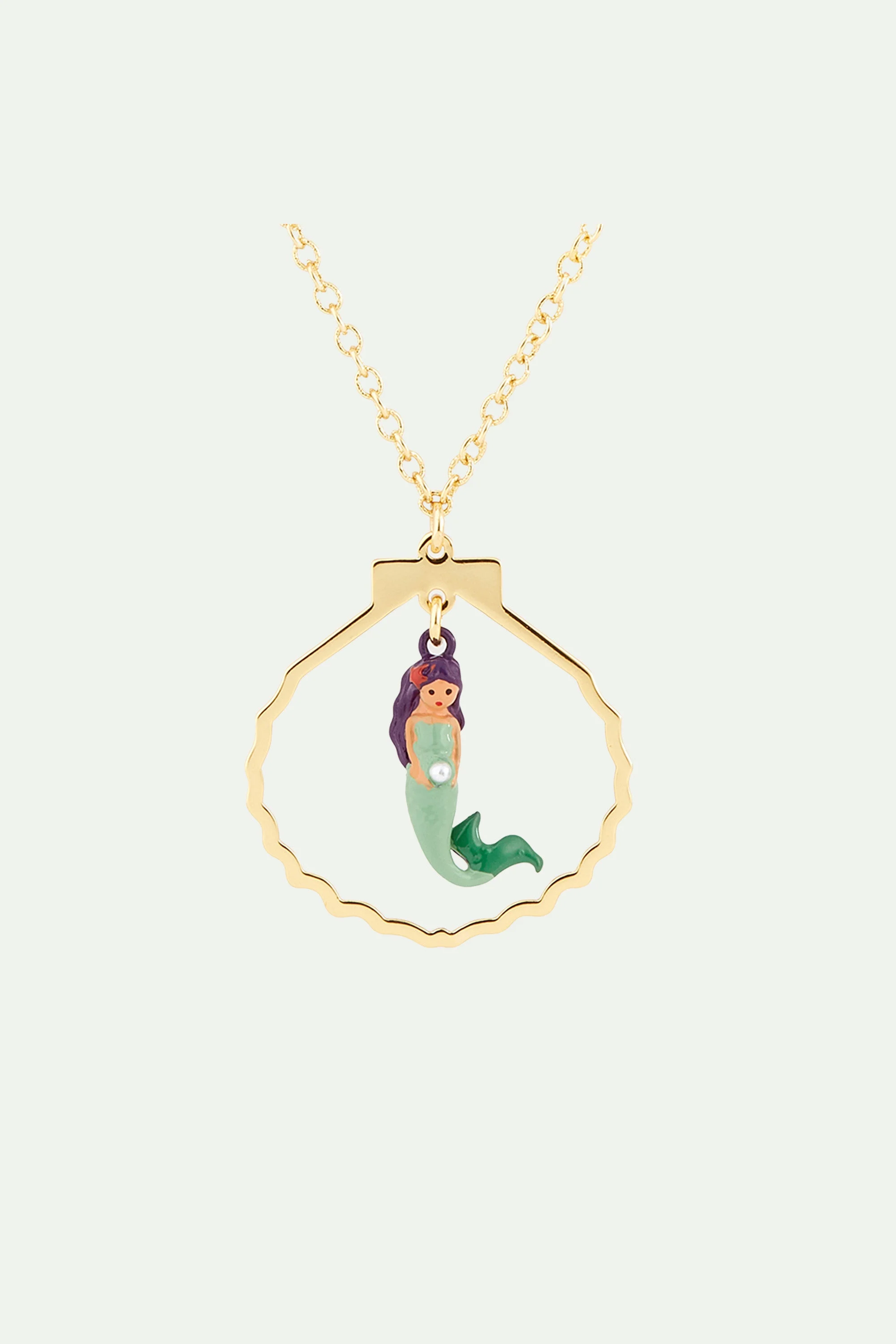 Collier charm's sirène et poissons | Multicolore