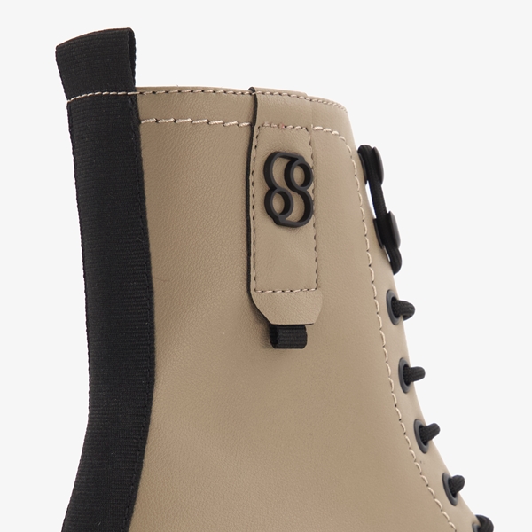 s. Oliver dames veterboots beige/taupe
