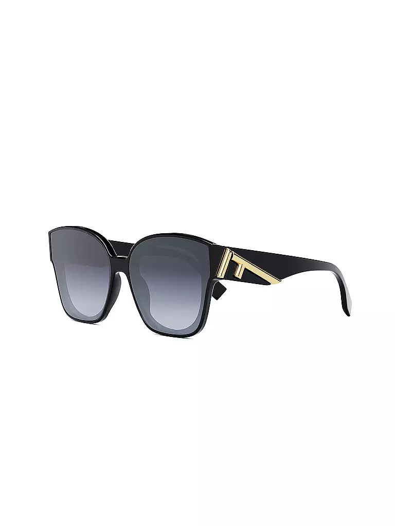FENDI FENDI First schwarze eckige Sonnenbrille schwarz