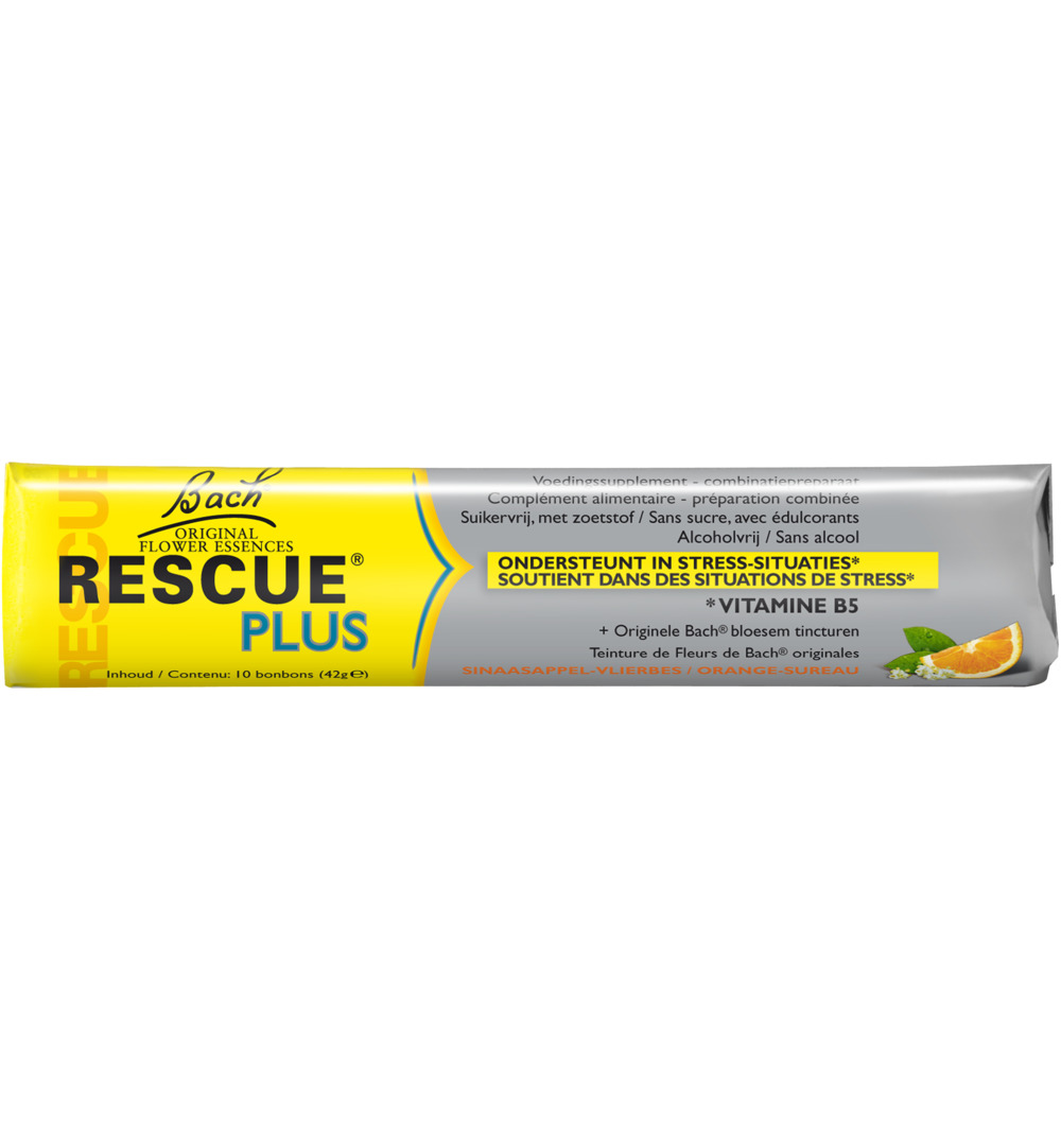 Bach Rescue remedy plus bonbon (10 stuks)