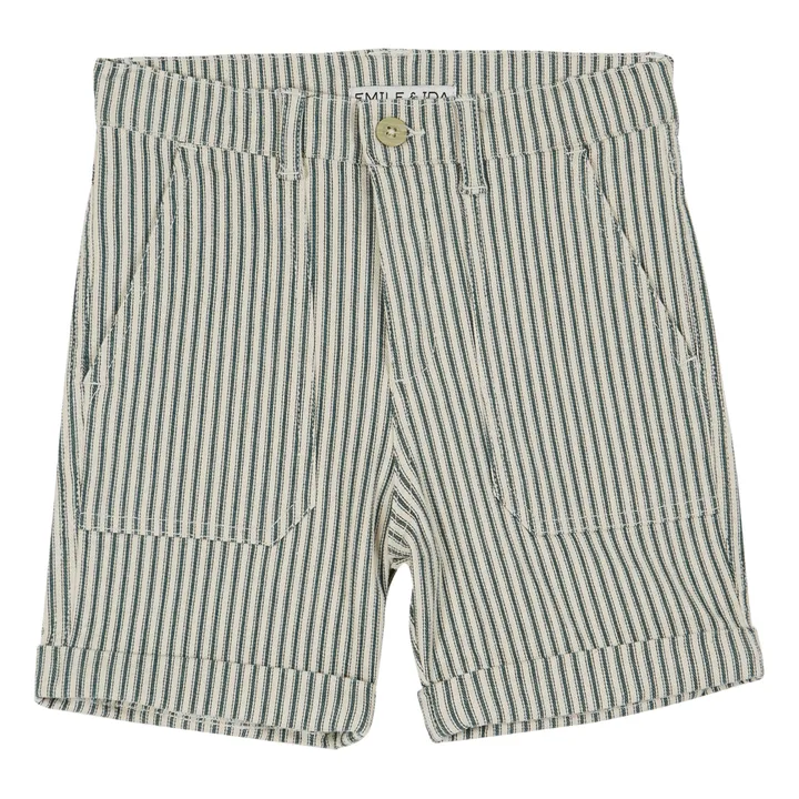 Emile et Ida Short Rayé | Vert