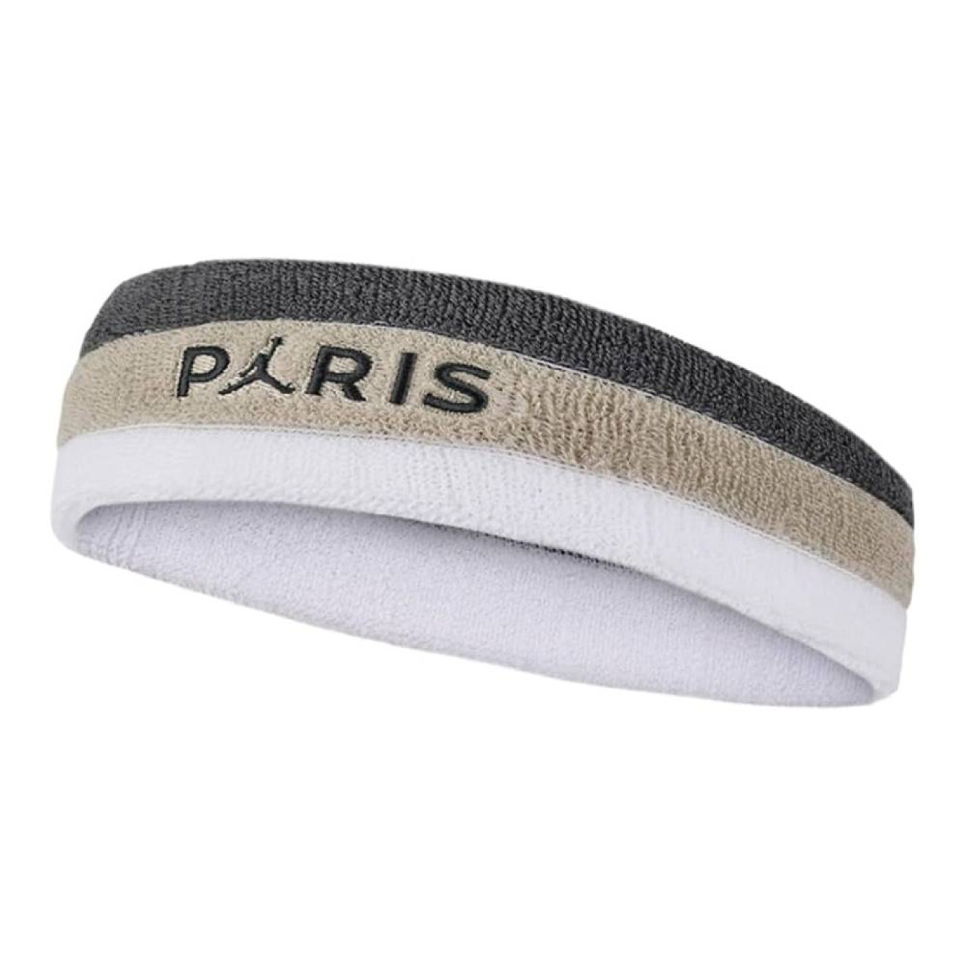 Nike PSG Jordan Hoofdband Donkergrijs Beige Wit