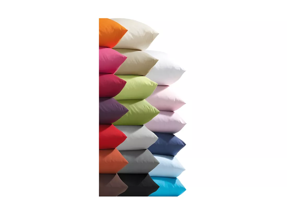 Taie D'oreiller Anthracite 50 X 70 Cm / 100% Coton / 57 Fils/cm²