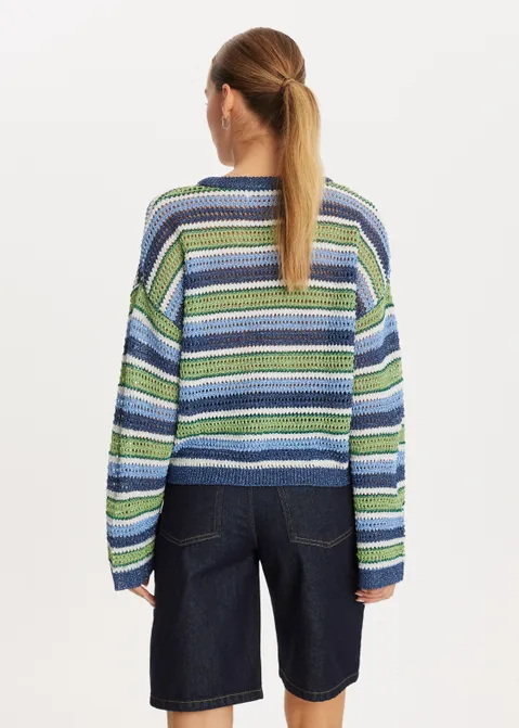 Gebreide trui met lurex assorti (ASSOR)