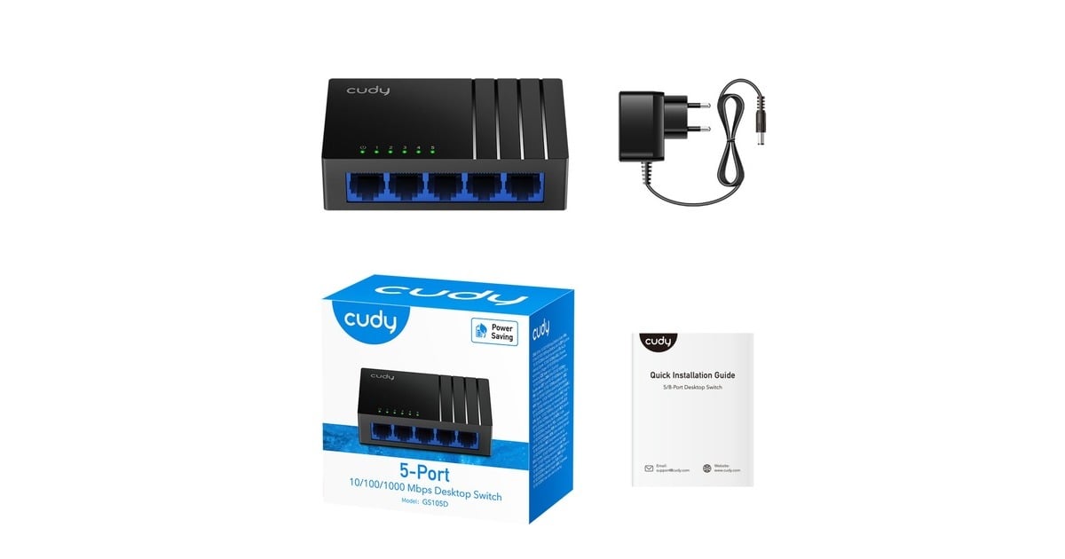 Cudy5-Port Gigabit Desktop Switch  (Zwart)
