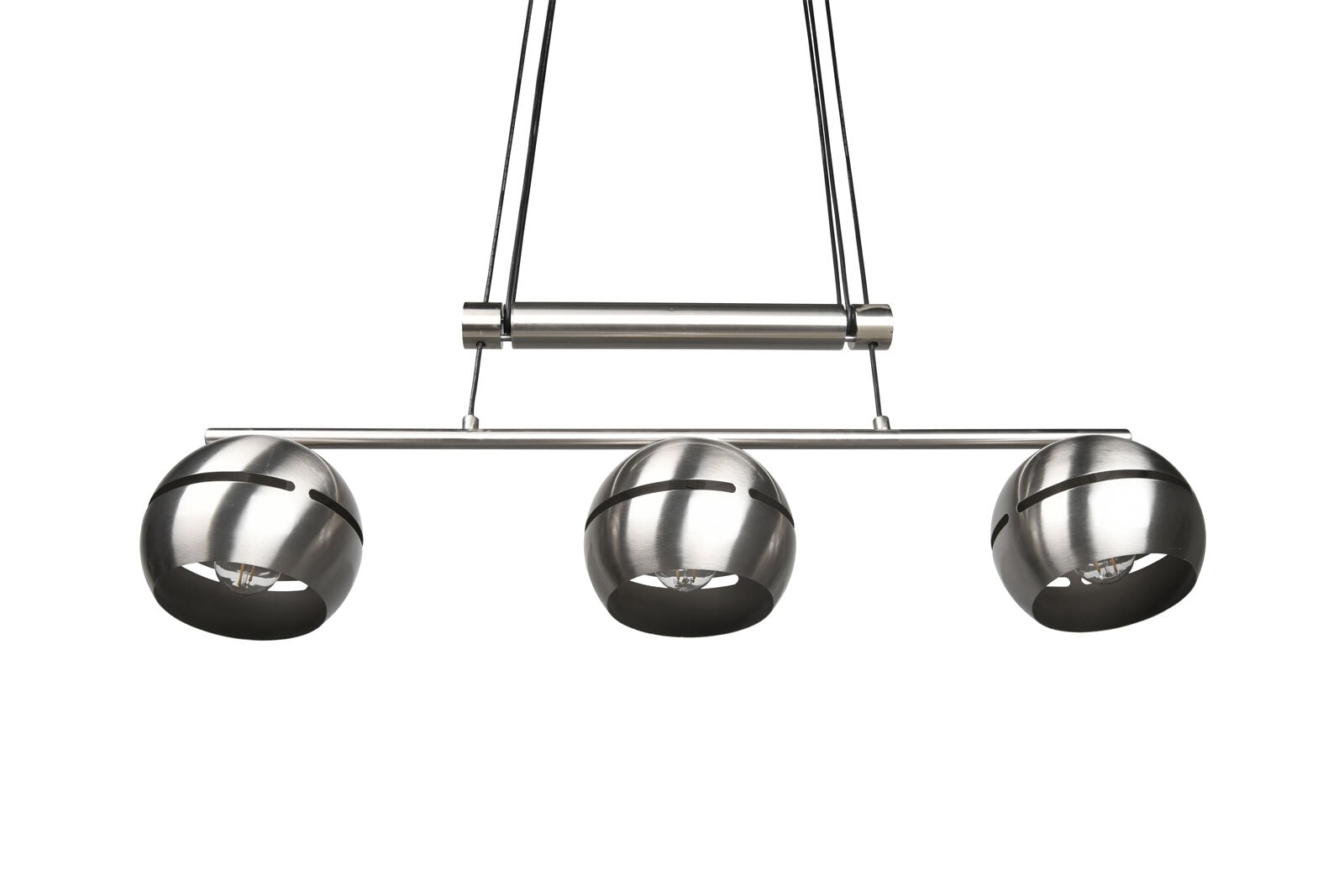Fletcher Pendelleuchte grau, silber, 313300307, B/H/T: 75 / 150 / 15 cm, Metall