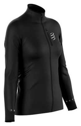 Veste coupe-vent Compressport Hurricane Windproof Femme Noir