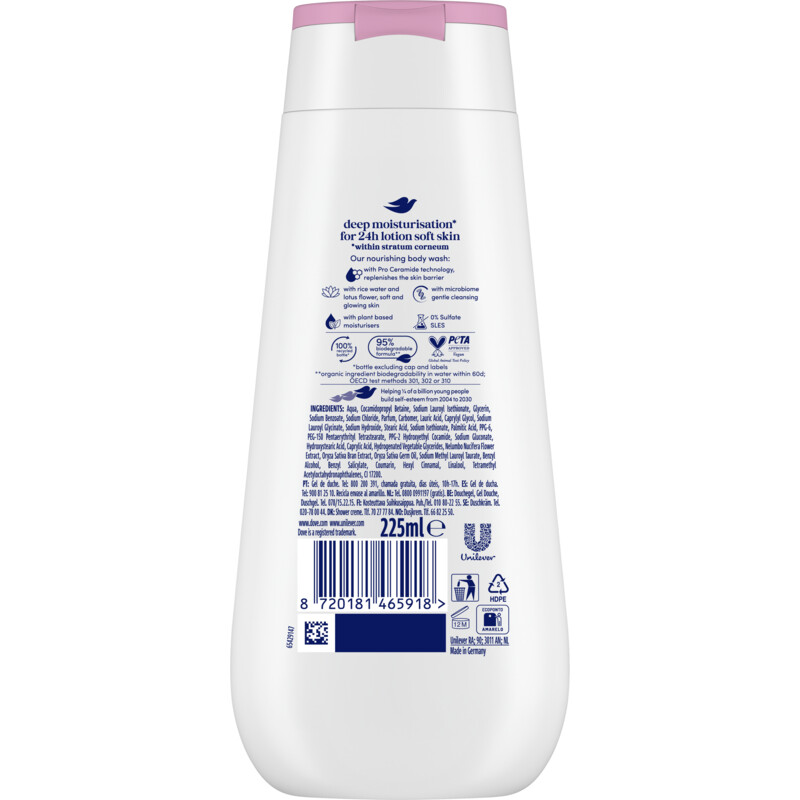 Dove Glowing douchegel