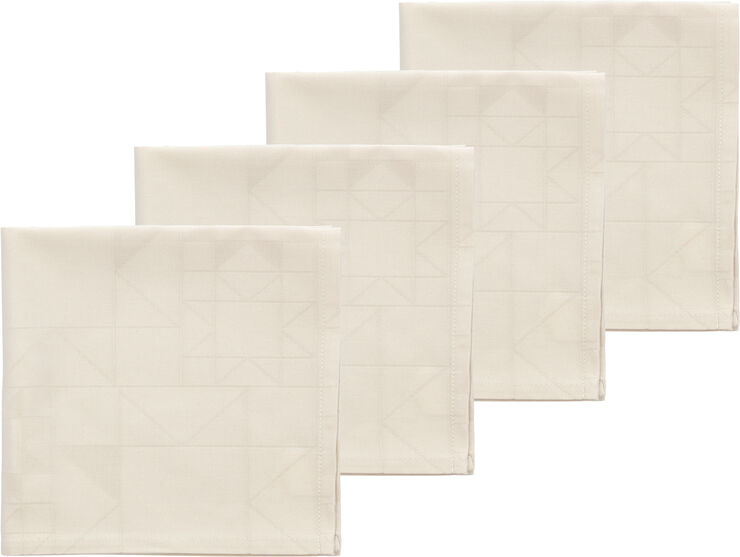 Södahl Serviet Star Damask Beige 4 stk Beige