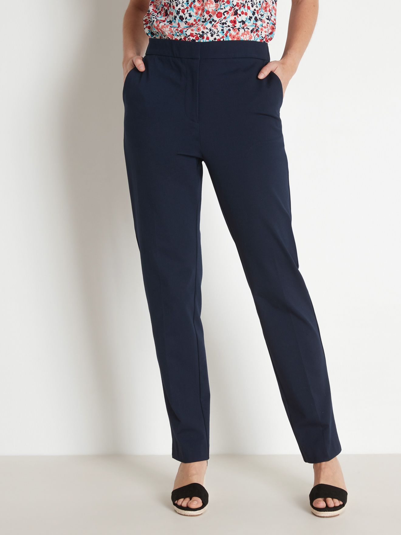 Pantalon élastiqué maille milano