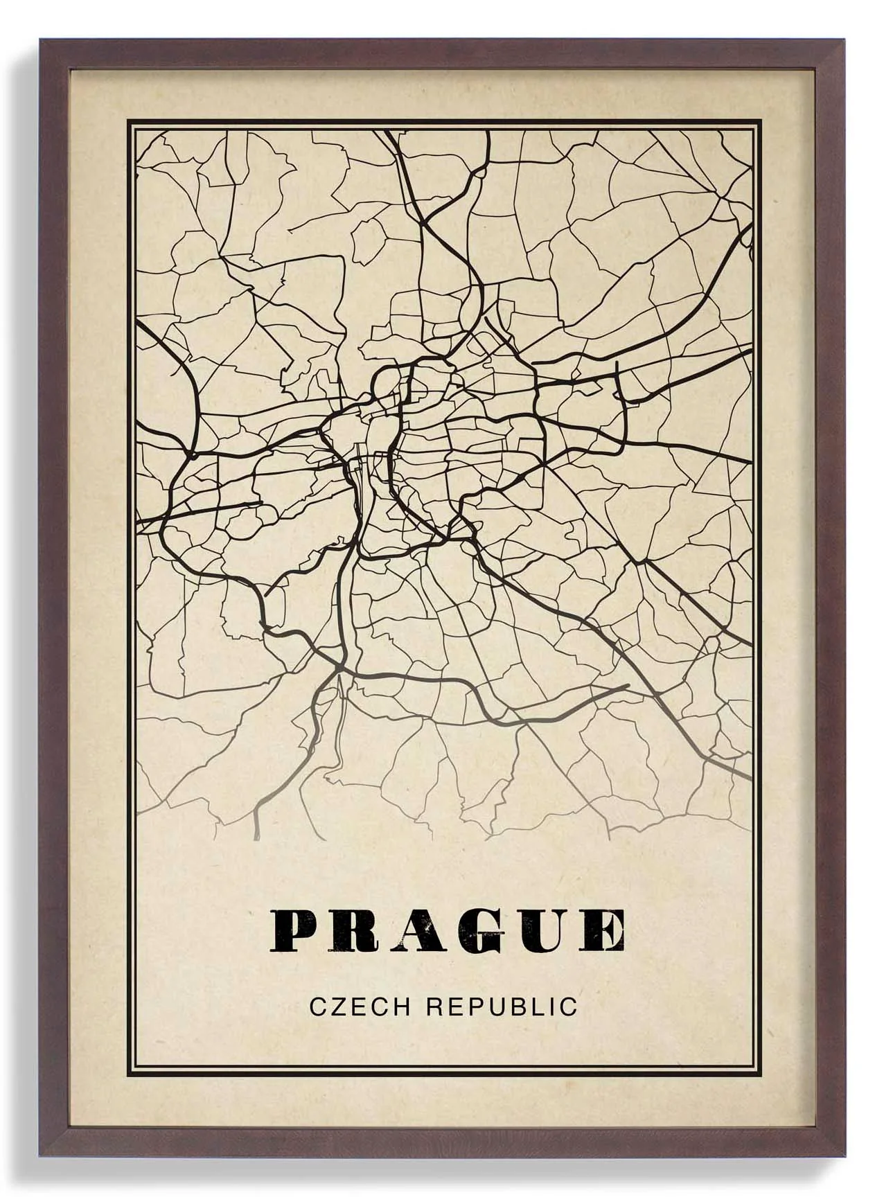 Prag Stadt Sepia