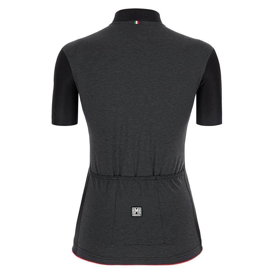 Santini Colore Fietsshirt Korte Mouwen Zwart/Grijs Dames