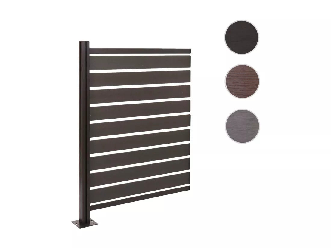Clôture pour poubelles en aluminium MCW-K57, anthracite