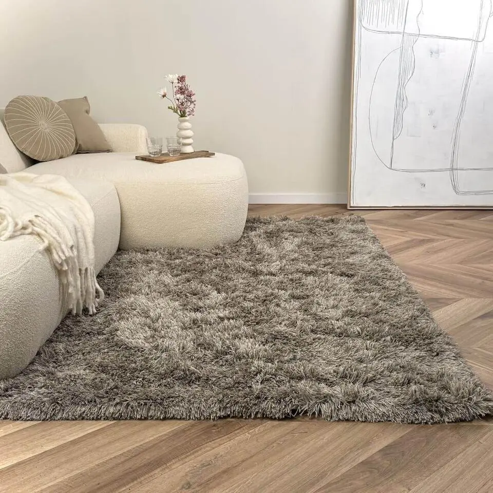 Interieur05 Hoogpolig vloerkleed Nika Antraciet - 200 x 290 cm