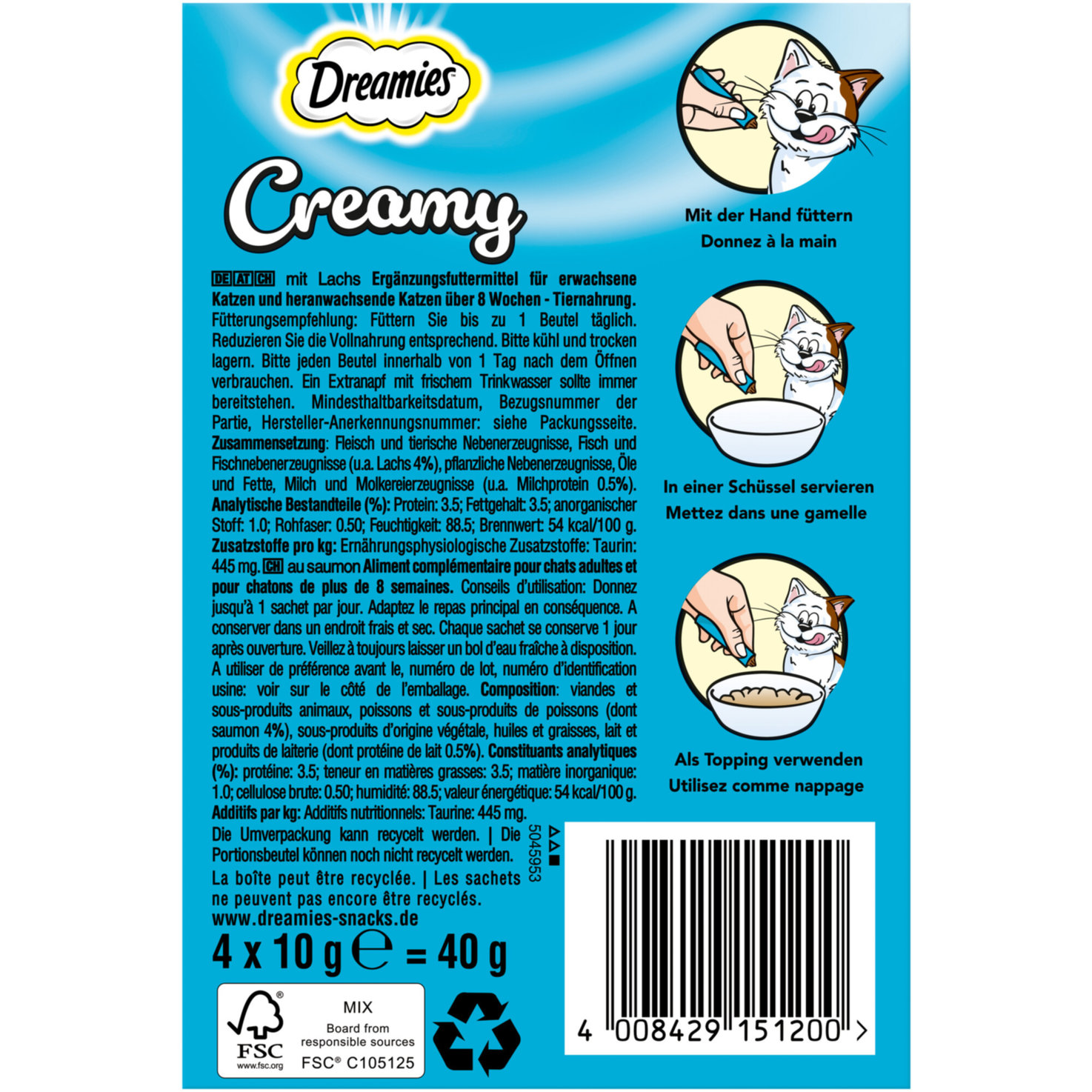 Dreamies Creamy Snacks Lachs