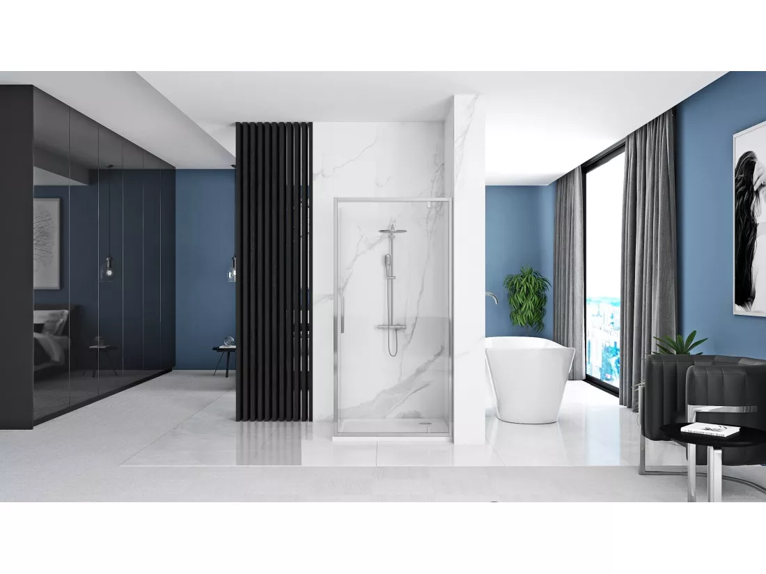 Cabine De Douche Rea Rapid Swing 100X90 Chrome