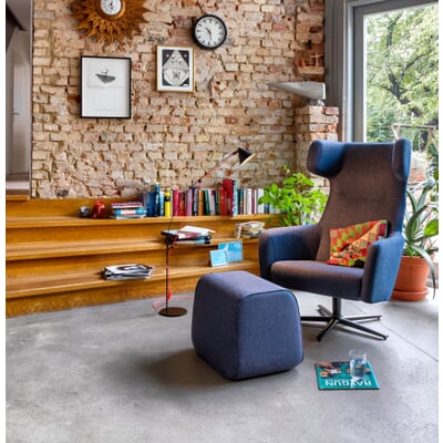 Sessel HAVANA Swivel, Blau / Schwarz