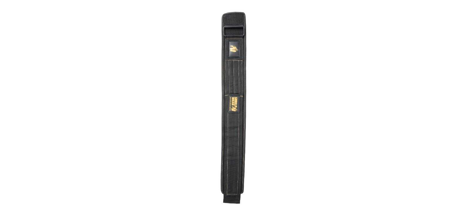 Cinto de levantamento de peso Gorilla Wear de 4 polegadas em nylon, preto/dourado.