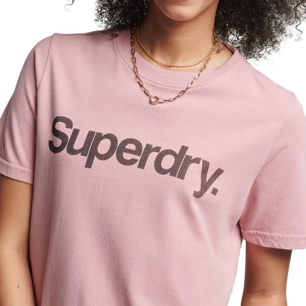 Superdry T-shirt Rose Femme Superdry CL Tee
