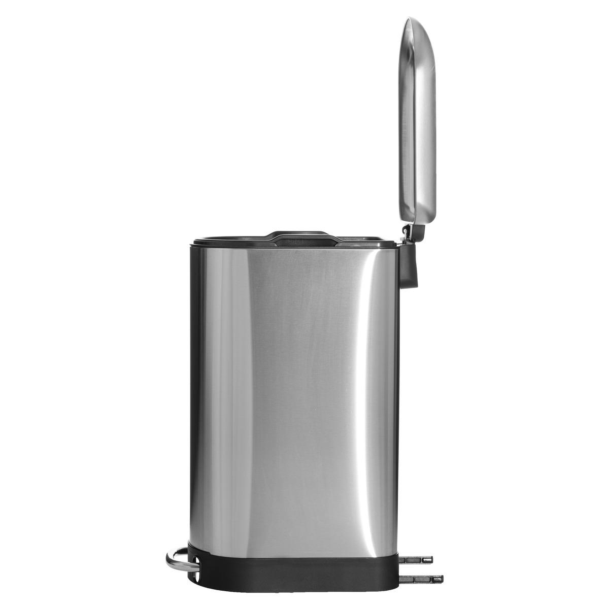 POUBELLE METAL 30L INOX ARIANE SLIM
