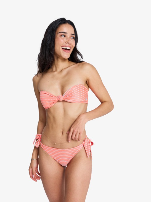 Wavy Baby Tie-Side Tanga Bas de bikini à nouer sur les côtés Orange Femme