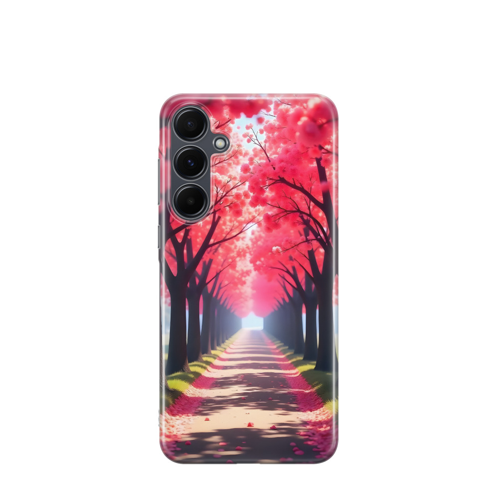 Samsung Galaxy A55 Gummi Hülle Frühlingsallee - Versch. Farben