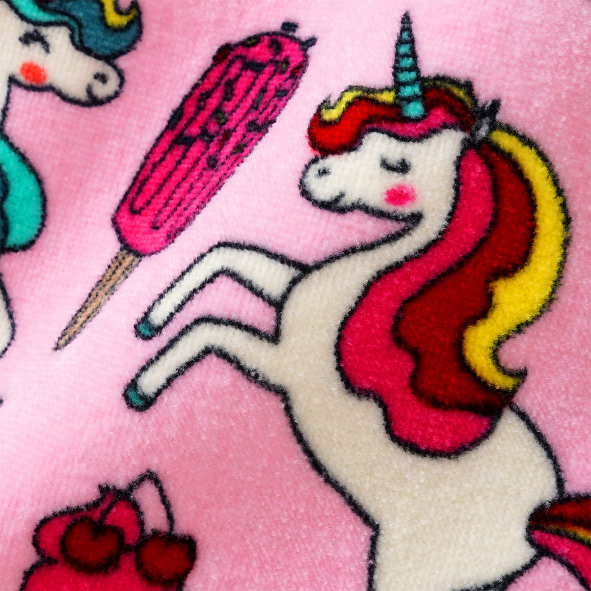 Topolino Badeponcho mit Einhorn-Motiven rosa