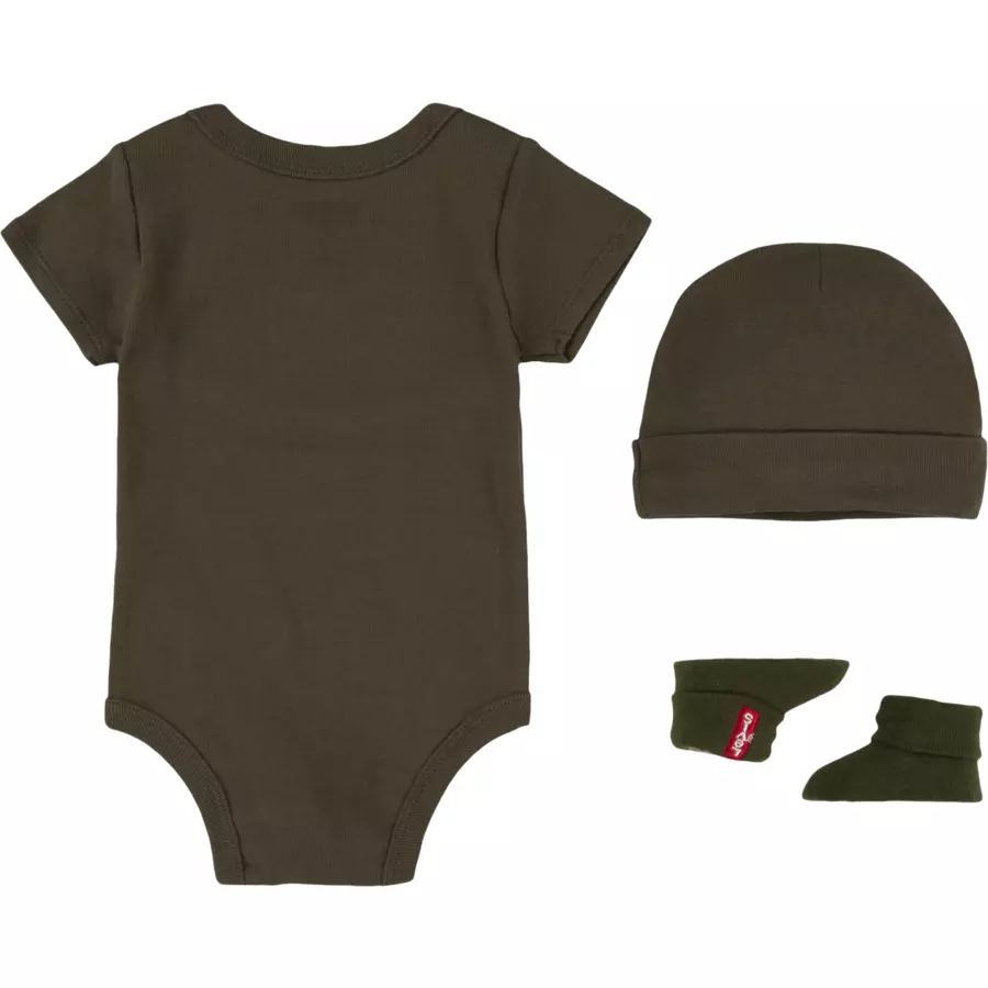 Levi's®Set Body mit Mütze und Schuhe olivgrün 0-6 Monate
