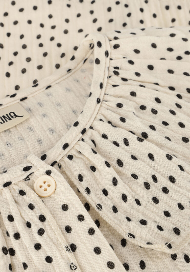 CARLIJNQ witte carlijnq blouse mini dots - blouse big collar