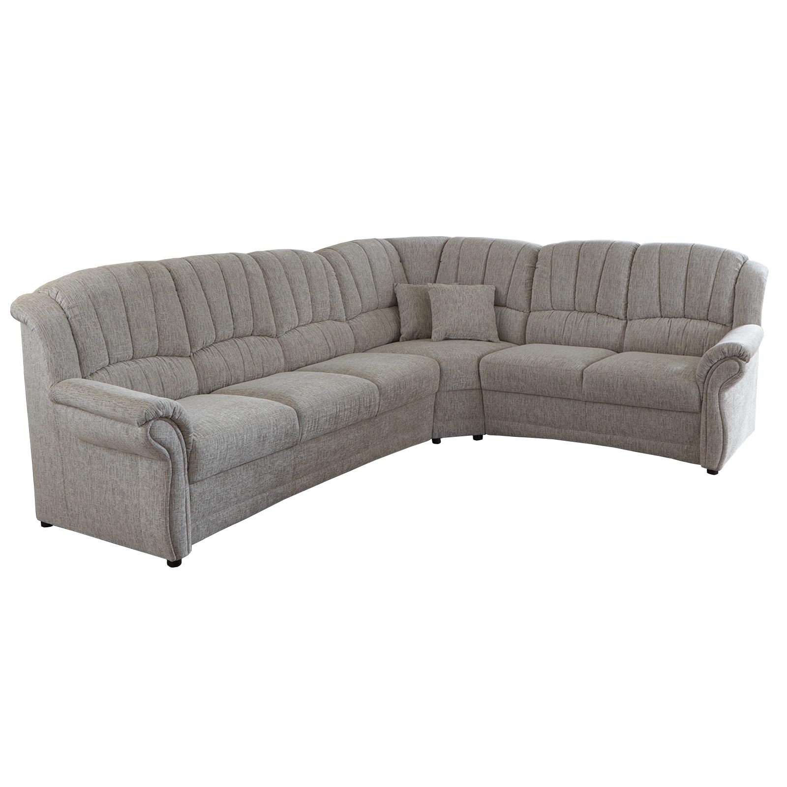 polsterpower Ecksofa - mandel - 2-Sitzer rechts