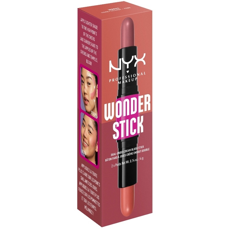 NYX Prof. Makeup Wonder Stick Dual-Ended Cream Blush Stick 8 gr. - 02 Honey Orange + Rose