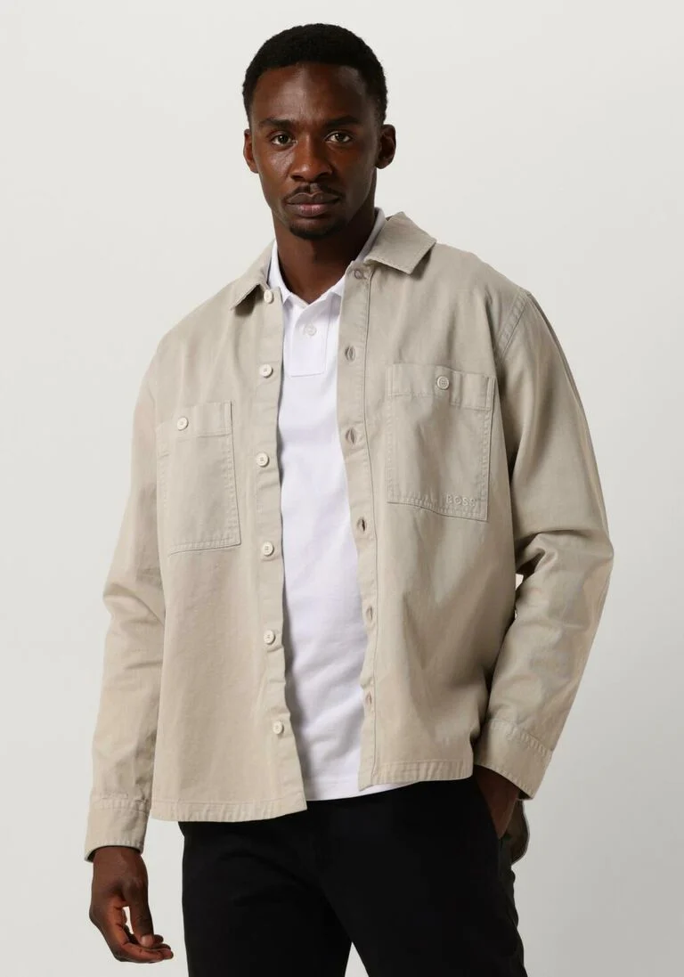 BOSS beige boss overshirt locky_1