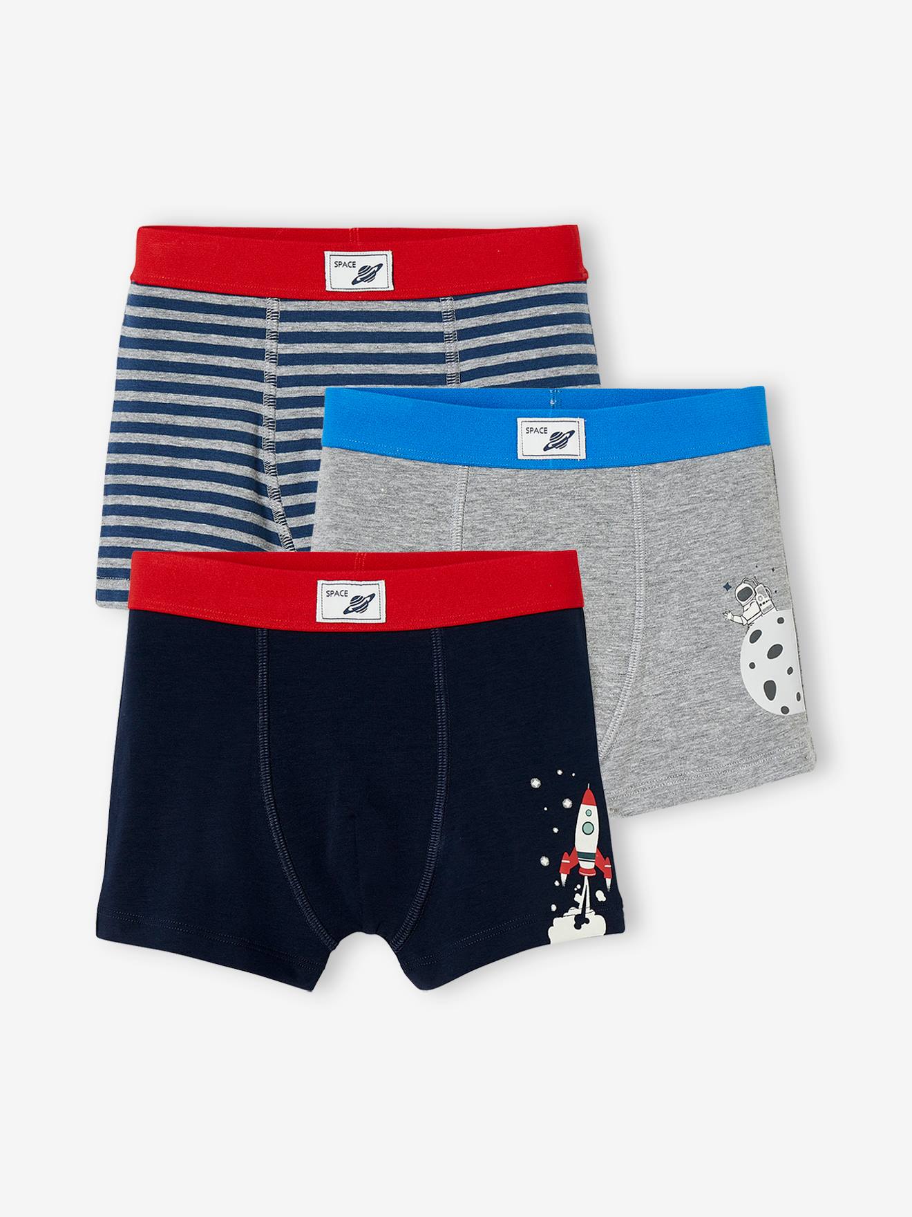 Conjunto de 3 cuecas boxer elásticas 
