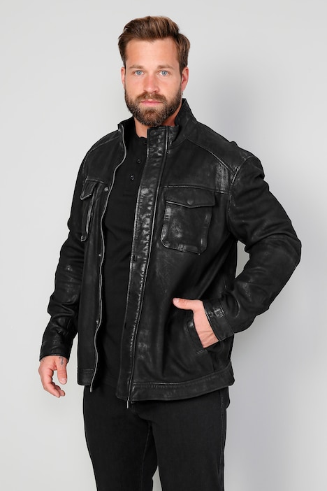 Boston Park Lederjacke, echtes Leder, bis 74