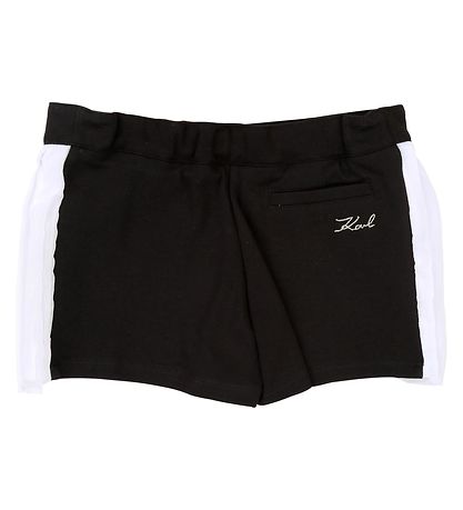 Karl Lagerfeld Shorts - Schwarz/Weiß m. Rüschen