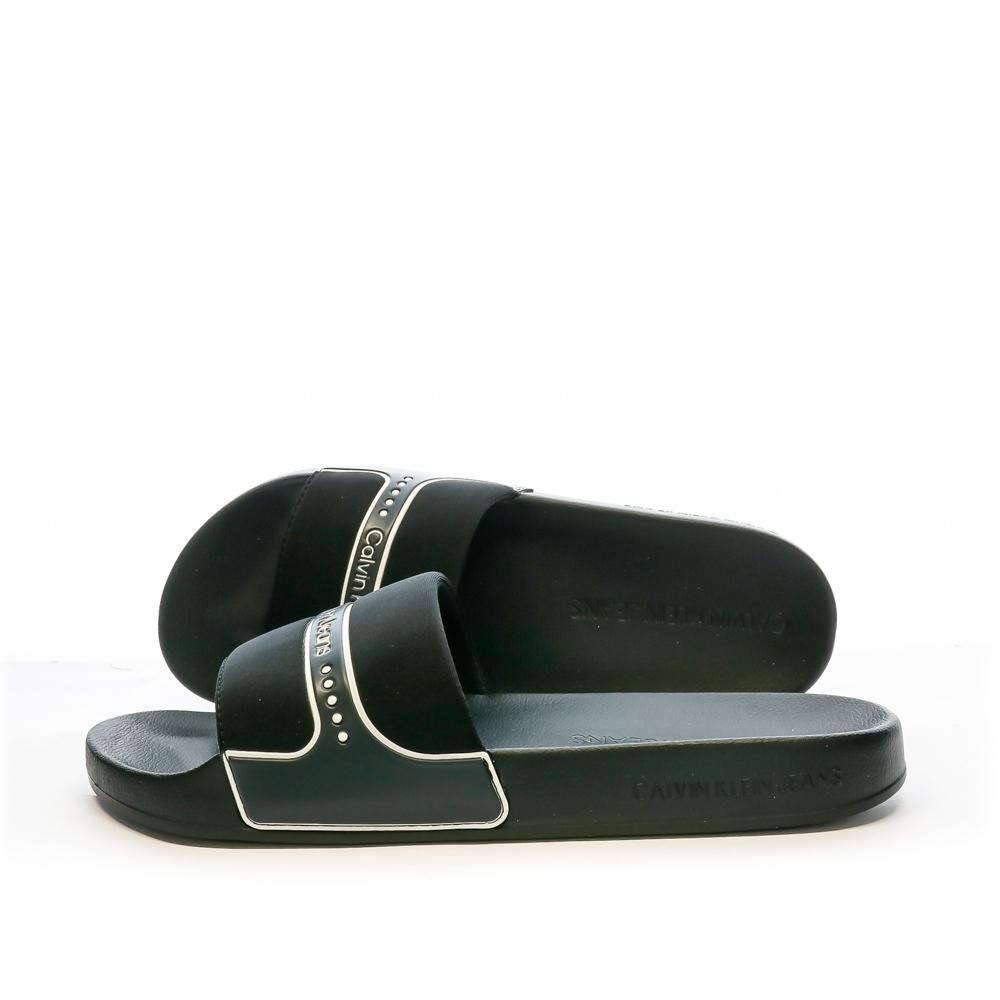 Calvin Klein Jeans Claquettes Noir Homme Calvin Klein Jeans Slide Neoprene Snap