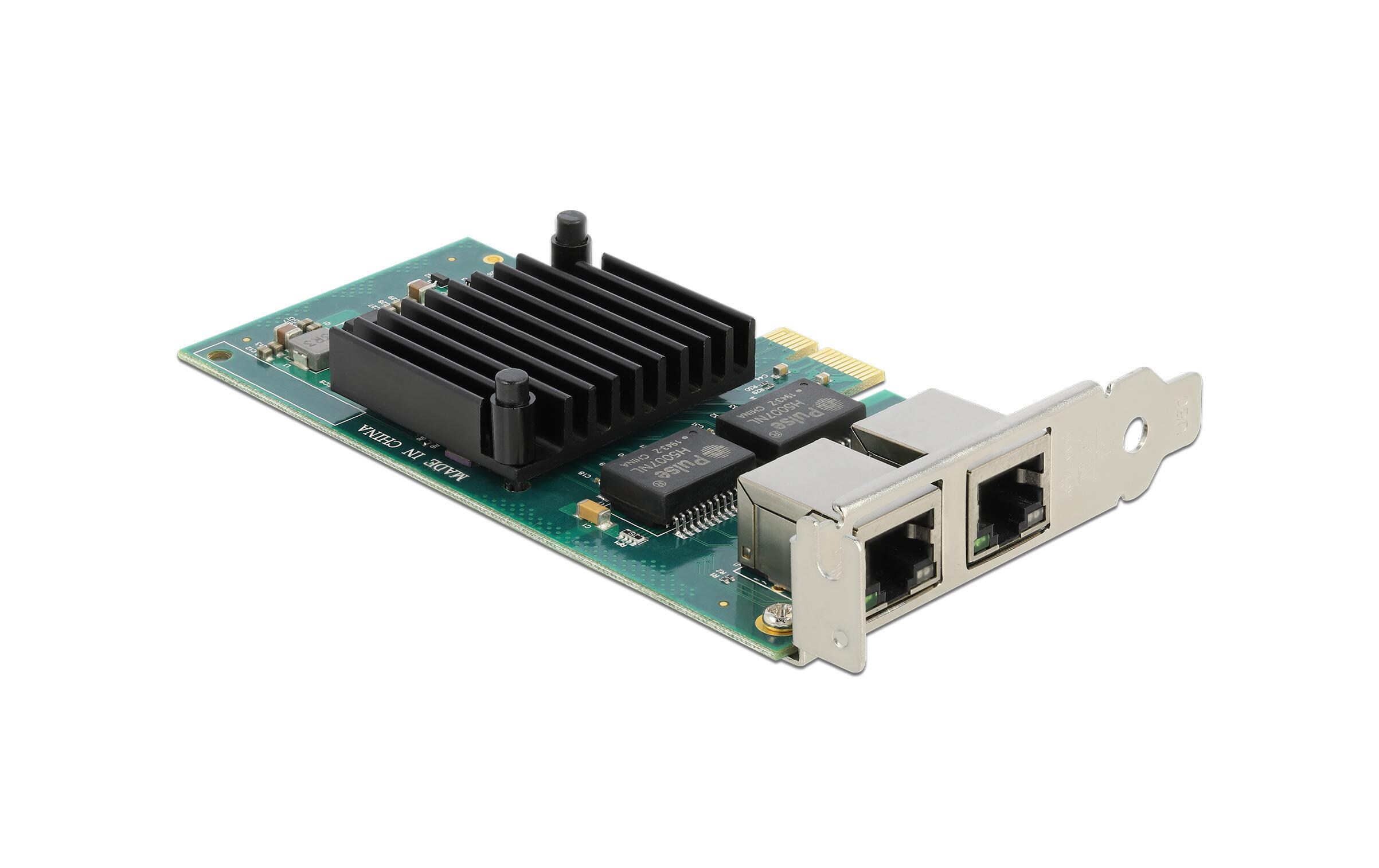 Netzwerkkarte 2x 1Gbps, i350 PCI-Express x1Delock PCI Express x1 Karte 2 x RJ45 Gigabit LAN i350