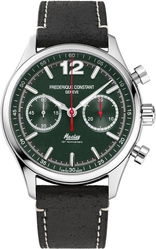 Frederique Constant - Fc-397Hdgr 5B6 EY - Polshorloge - Groen - Roestvrijstaal - Leren Band