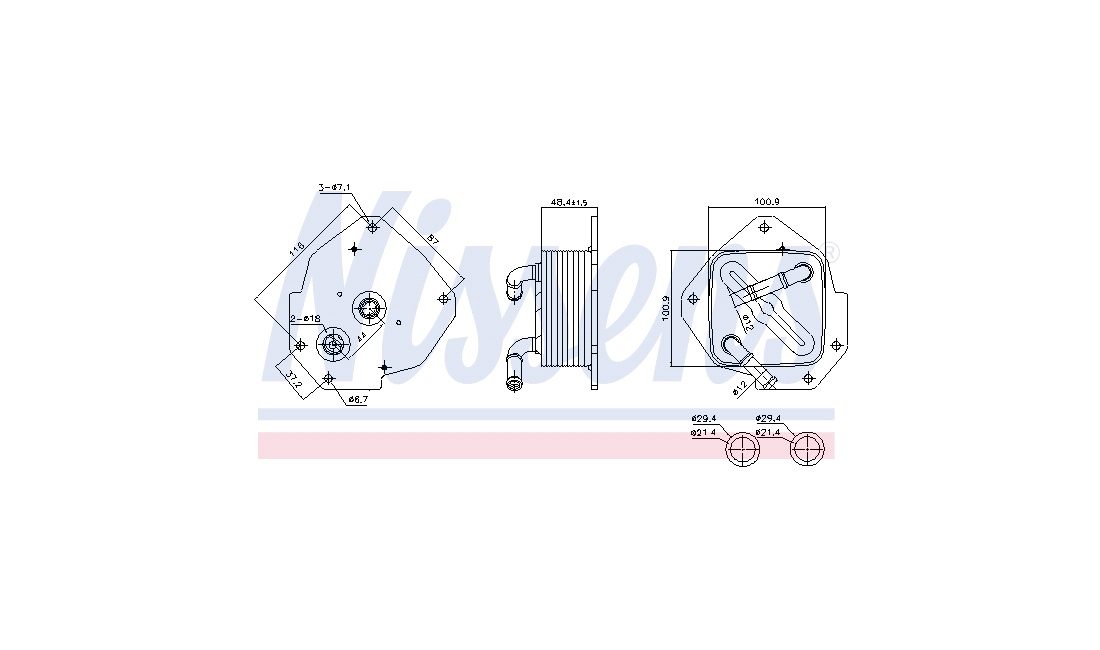 Oliekøler, motor