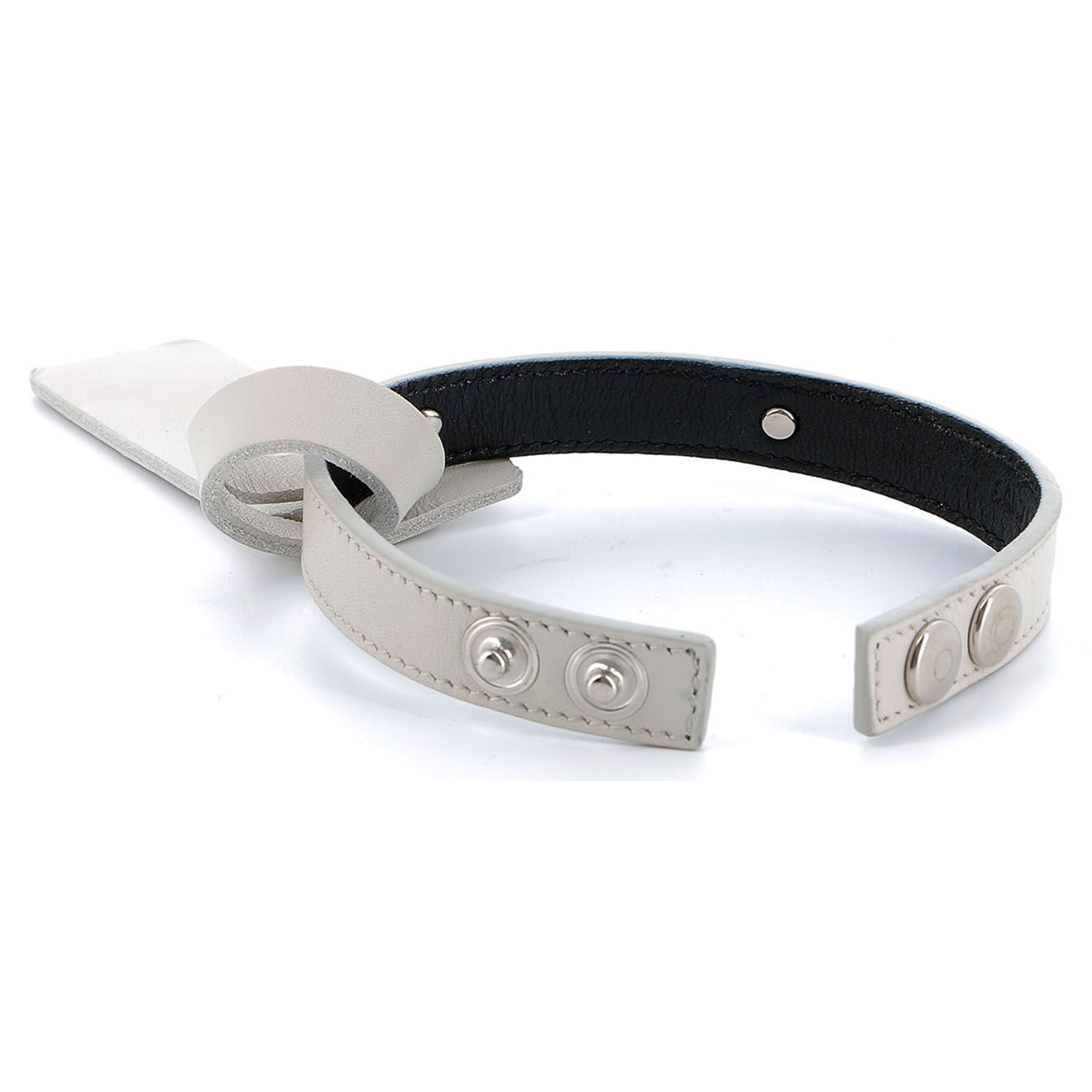 Saint Laurent Bracelet en Cuir gris - Neuf sans étiquette