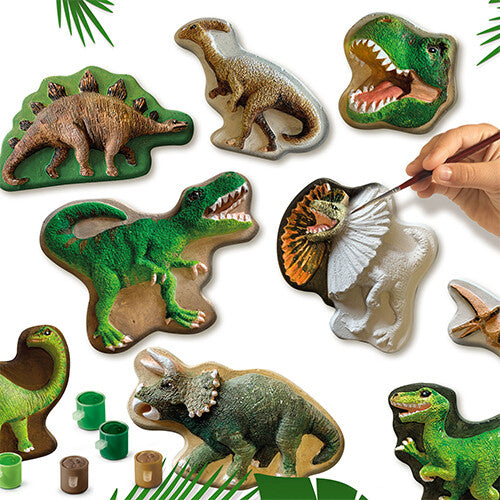 Ses creative gips- en verfpakket - dino's - 9st