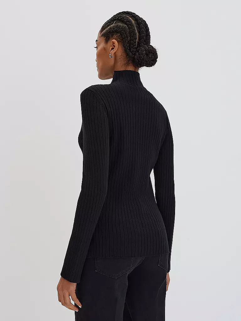 SOMEDAY Rollkragenpullover Slim Fit TIPPI SOFT schwarz