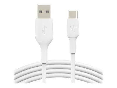 Belkin BoostCharge - USB-kabel - 24 pin USB-C (han) til USB (han) - 3 m - hvid