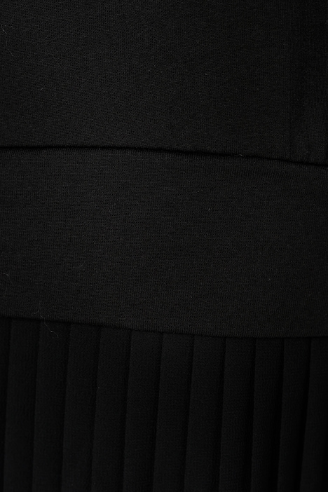 Midikleid, Layering-Look, Jersey und Plissee