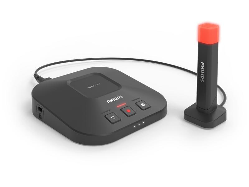 Philips Headset SpeechOne Integrator PSM6300 Professionelles Diktier-Headset mit Dockingstation und Statuslicht