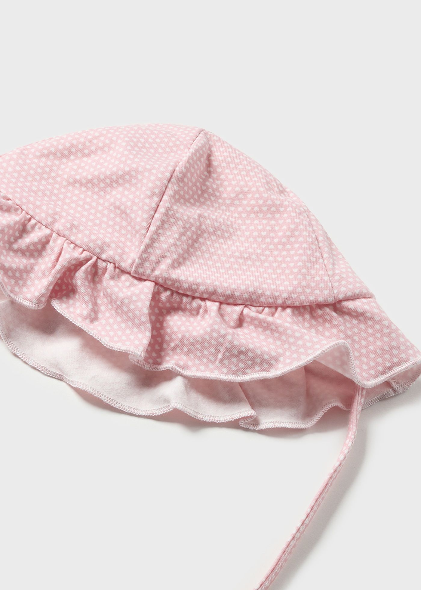 Macacão curto de algodão sustentável com gorro para recém-nascido