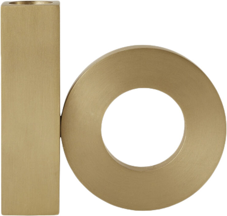 OYOY Living Design Baari Solid Brass Candleholder Brushed brass