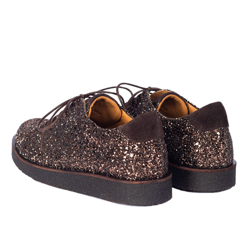 Angulus 1548-104 Sneakers, Brown Glitter/Dark Brown, 39